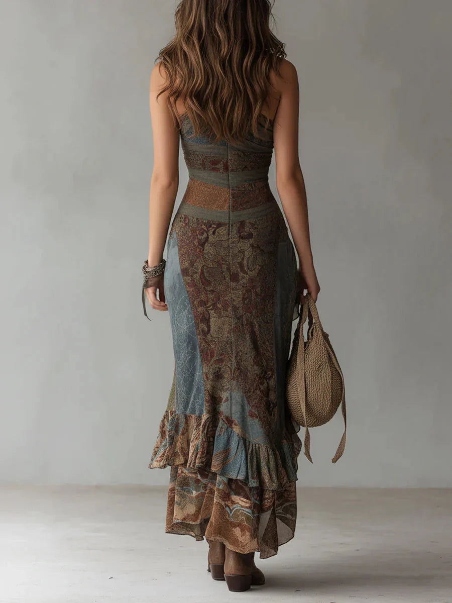 Zaya | Vestido Largo Asimétrico Bohémien