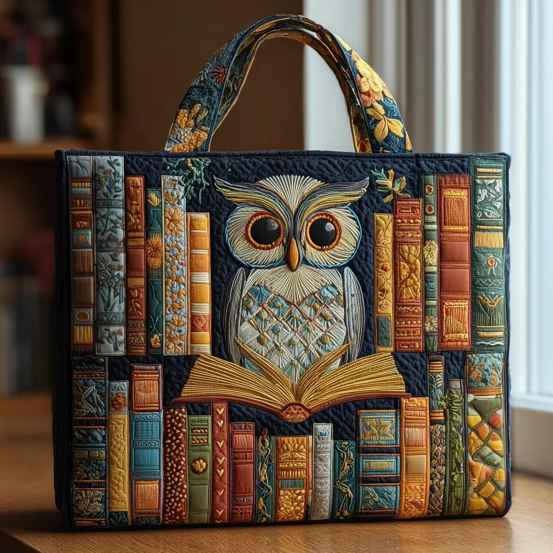 Bolso Artesanal - Búho y Libros Antiguos - bolso de mujer | Chloe Bennett