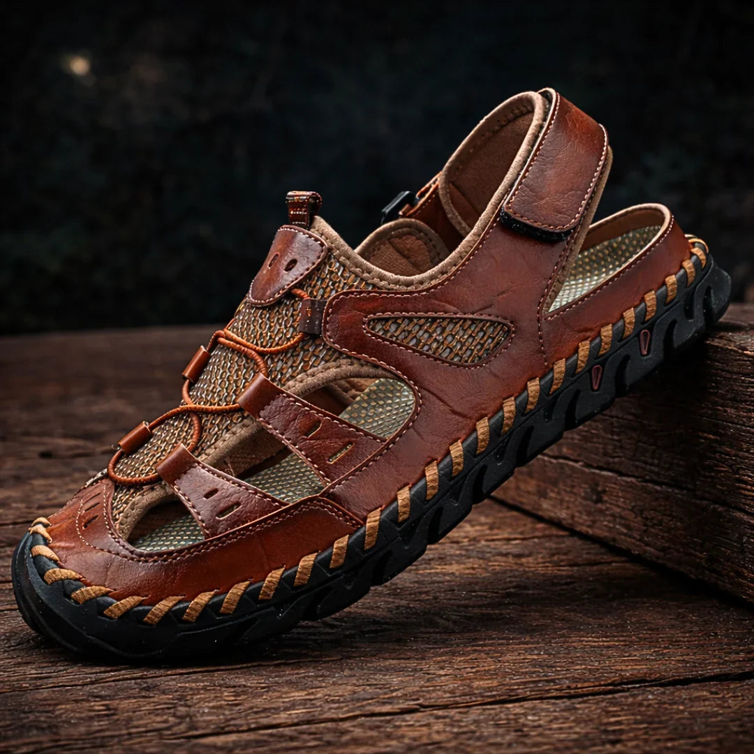Santino | Sandalias de Cuero con Soporte