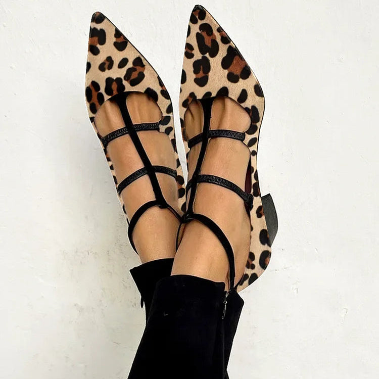 Franca - Zapatos de Tacón con Correa Leopardo - calzado de mujer, vista principal | Chloe Bennett