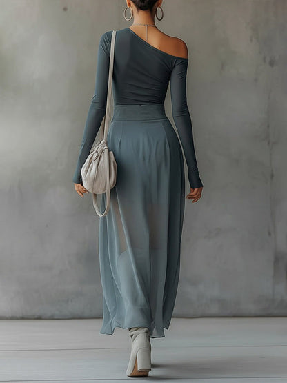Vestido Largo Azul