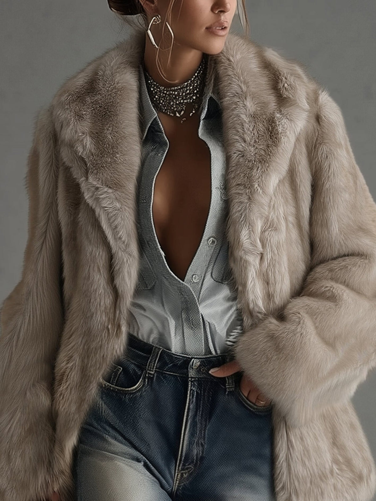 Chaqueta Beige