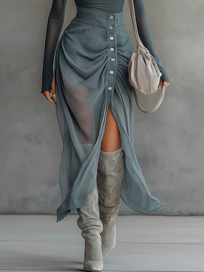 Vestido Largo Azul