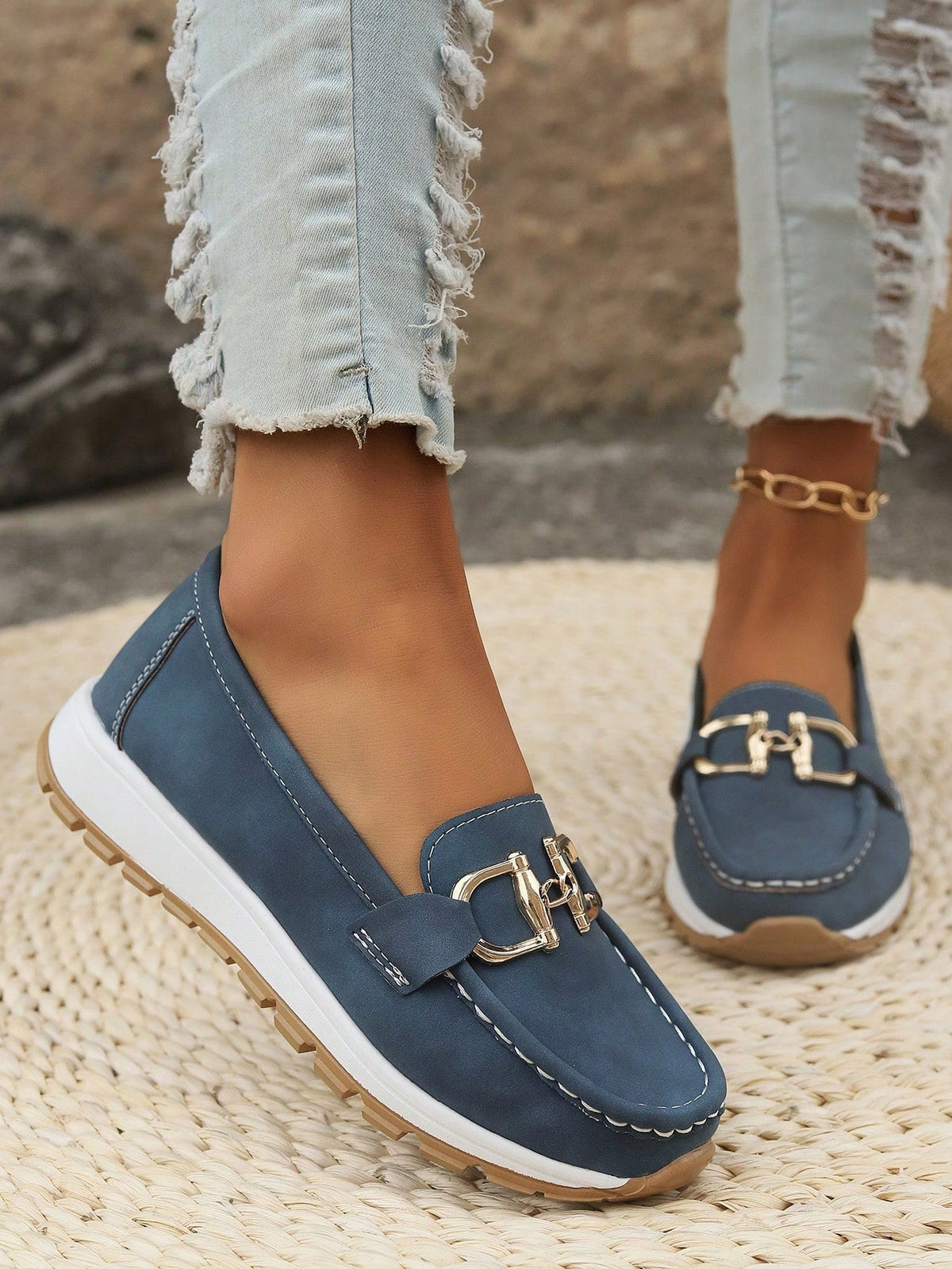 Daniela - Mocasines de Plataforma con Hebilla - calzado de mujer, vista frontal | Chloe Bennett