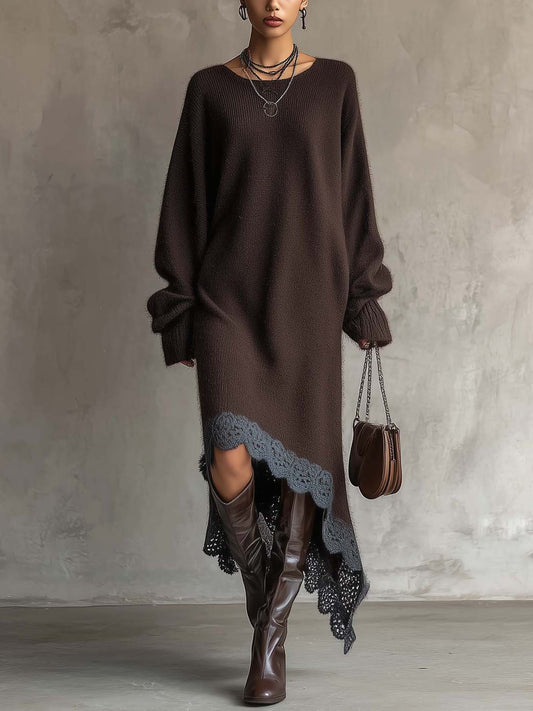 Costanza | Vestido Punto Chocolate Oscuro 2026