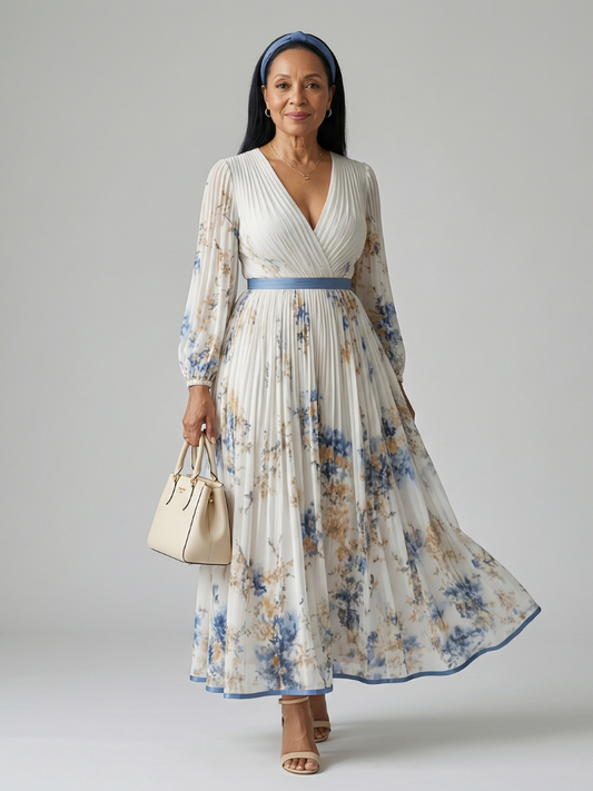 Teresa | Vestido Midi Drapeado - vestido de mujer, vista principal | Chloe Bennett