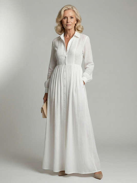 Ornella | Vestido Maxi Soft Flow - vestido de mujer, vista principal | Chloe Bennett