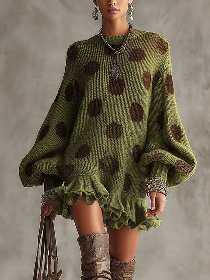 Vestido Corto Lunares