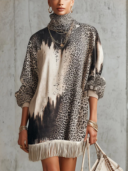 Vestido Corto Animal Print 1
