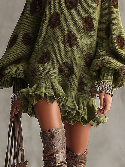 Vestido Corto Lunares