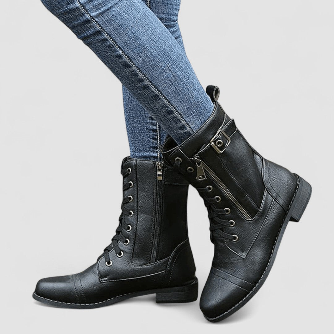 Sylvia | Botín con Cordones - calzado de mujer, vista frontal | Chloe Bennett