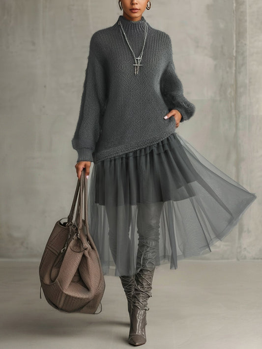 Vestido Largo Gris 1