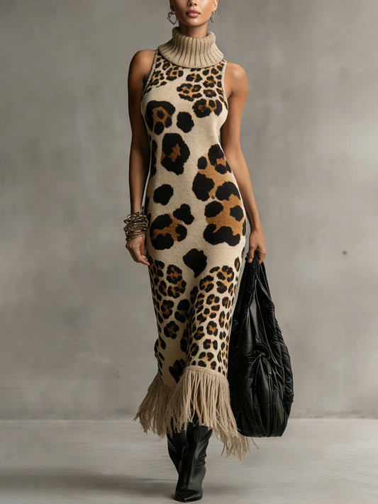 Vestido Largo Animal Print
