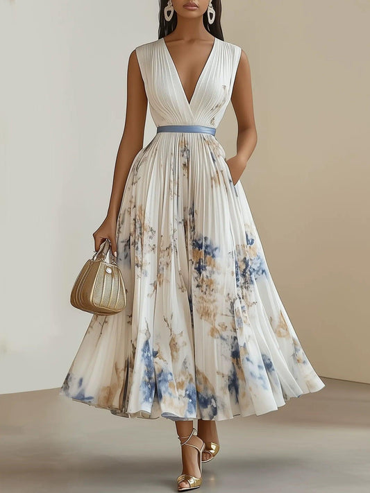 Luna | Vestido Midi Floral Blanco 2026