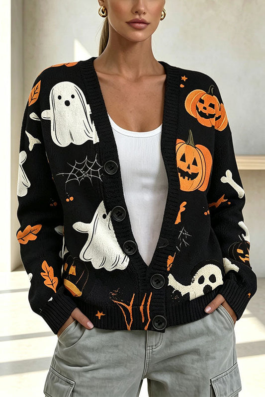 Halloween-themed cardigan - chaqueta de mujer, vista principal | Chloe Bennett