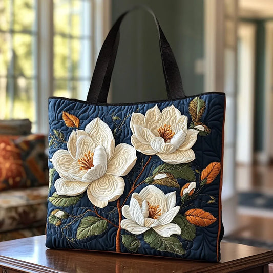 Bolso Artesanal Acolchado - Magnolia Delicada - bolso de mujer, vista principal | Chloe Bennett