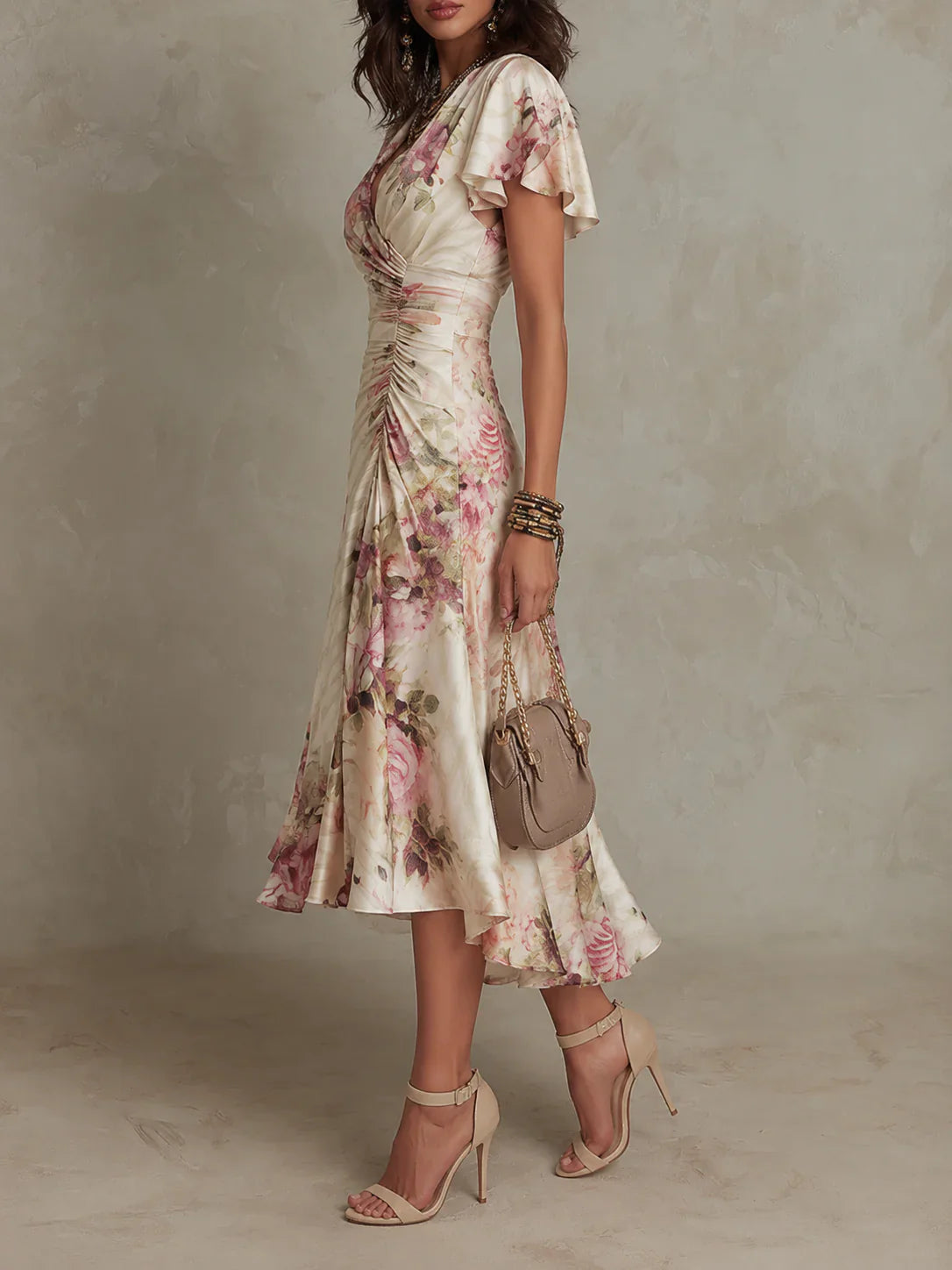 Alba | Vestido Midi Floral Vintage