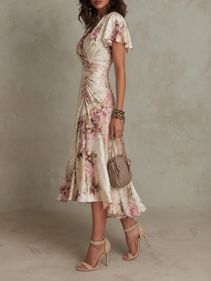 Alba | Vestido Midi Floral Vintage
