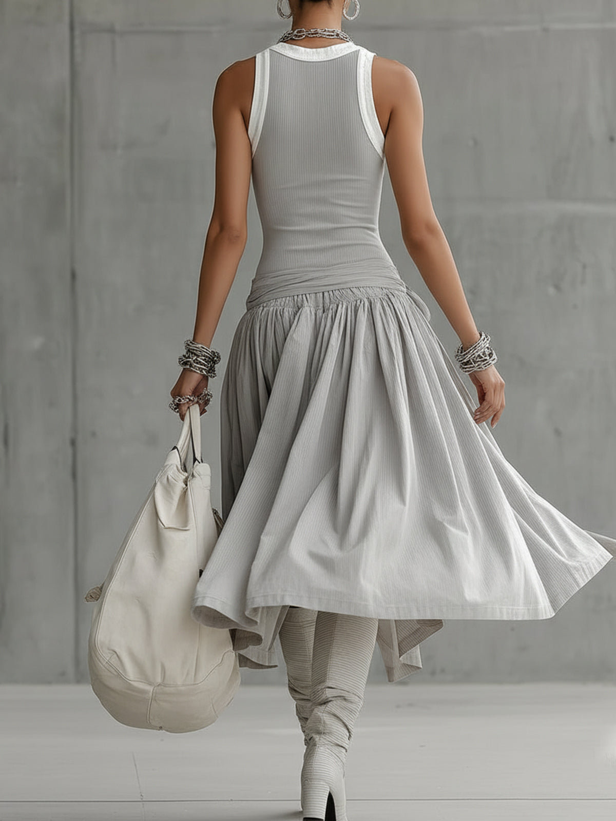 Vestido Midi Beige 1