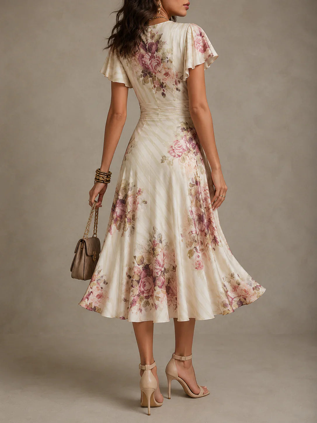 Alba | Vestido Midi Floral Vintage