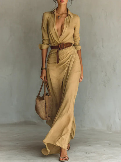 Camilla | Vestido Chemisier con Cintura