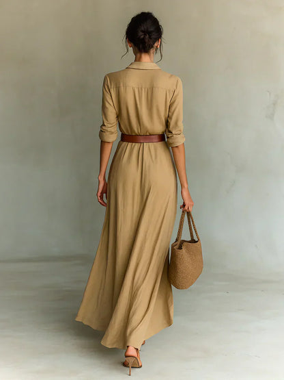 Camilla | Vestido Chemisier con Cintura