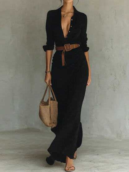 Camilla | Vestido Chemisier con Cintura