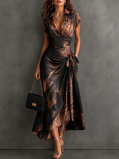 Martina | Vestido midi cruzado estampado