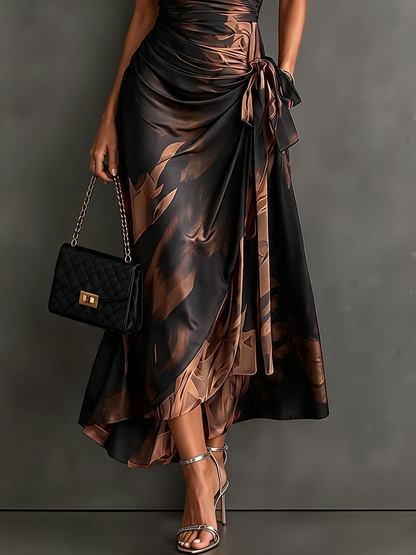 Martina | Vestido midi cruzado estampado