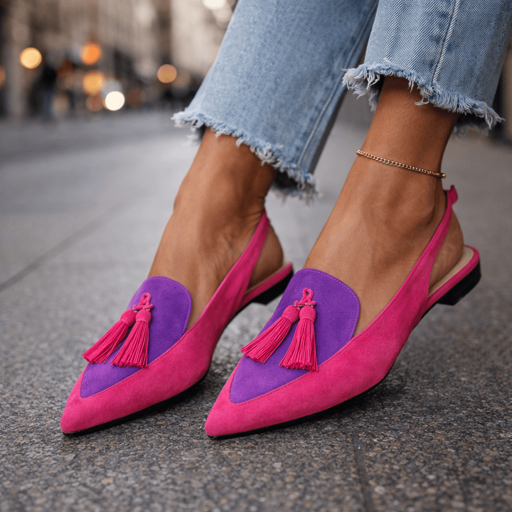Elena | Sandalias con Correas y Flecos - calzado de mujer, vista lateral | Chloe Bennett
