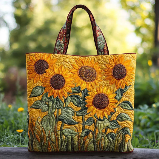 Bolso Clásico Acolchado - Girasoles - bolso de mujer, vista principal | Chloe Bennett