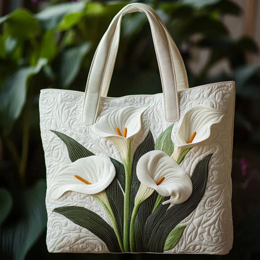 Bolso Artesanal Acolchado - Girasoles Blancos - bolso de mujer, vista principal | Chloe Bennett