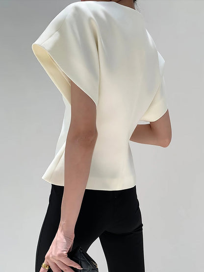 Flor | Blusa sin Mangas con Botones y Escote en V