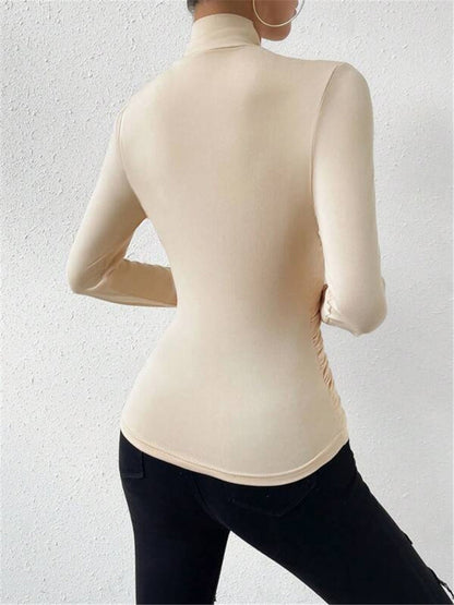Dunia | Camiseta con Cuello Cruzado y Fruncido