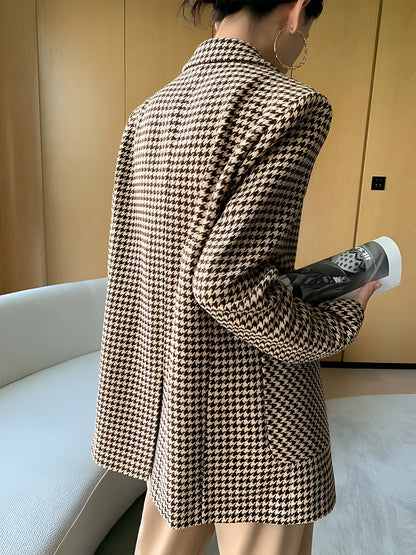 Eugenia | Blazer Pata de Gallo con Abertura y Cinturón