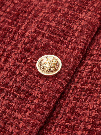 Adelaida | Blazer de Tweed con Botones y Abertura