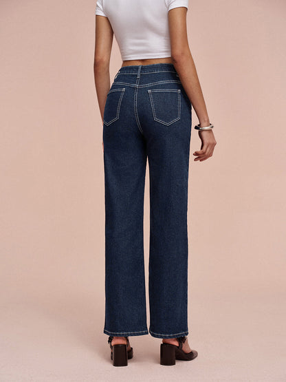Candela | Jeans Rectos de Tiro Medio
