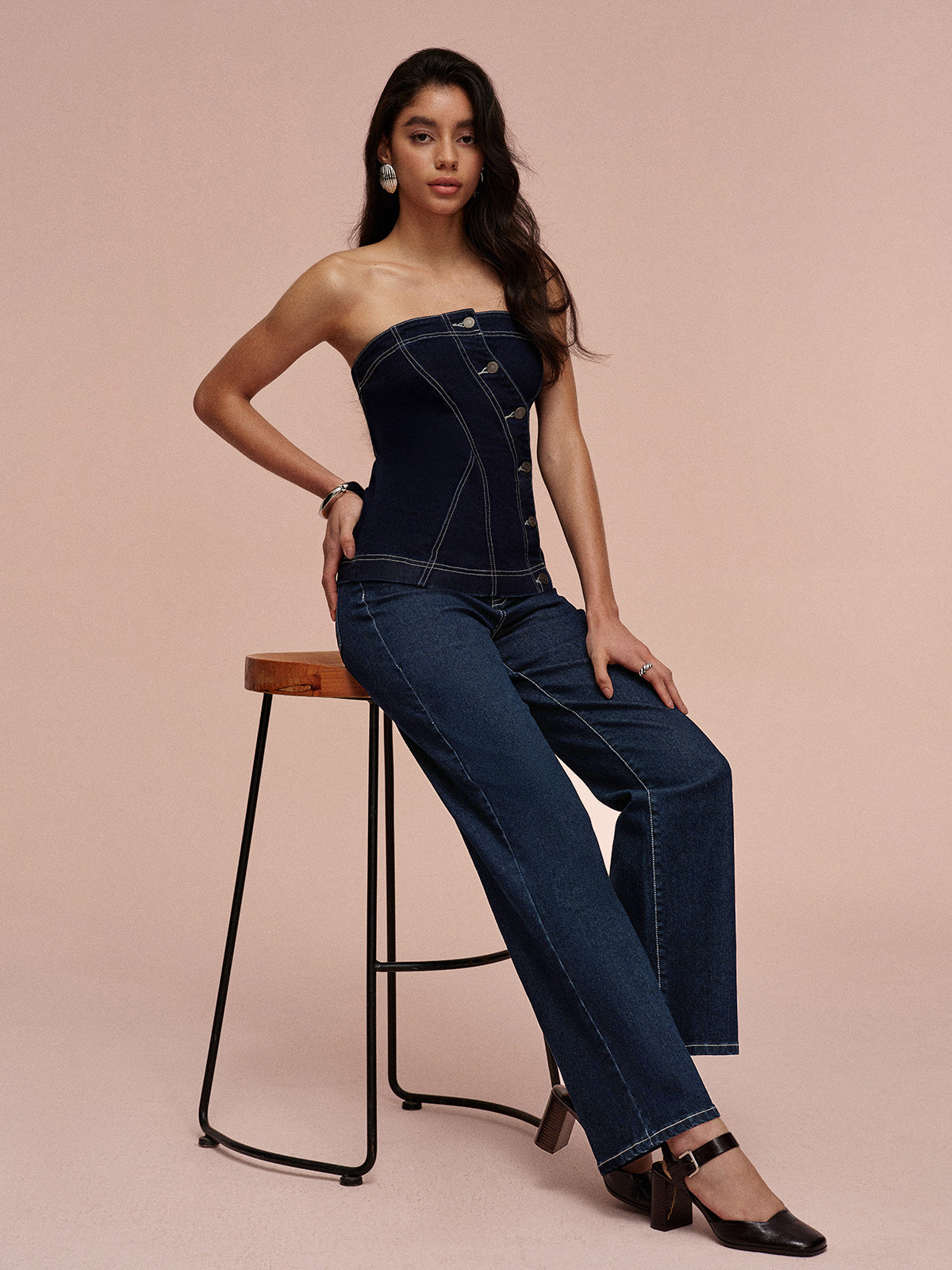 Candela | Jeans Rectos de Tiro Medio