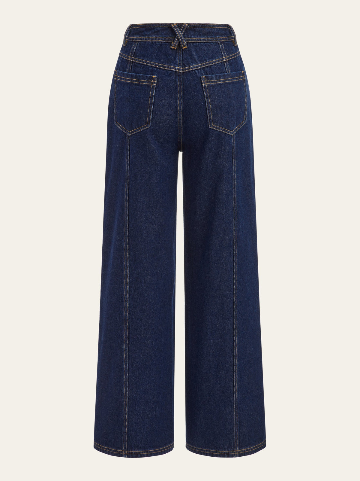 Iris | Jeans Pierna Ancha con Botones Delanteros