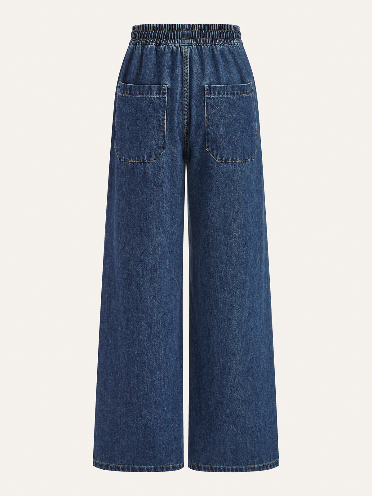 Noelia | Pantalón Denim Pierna Ancha con Cordón