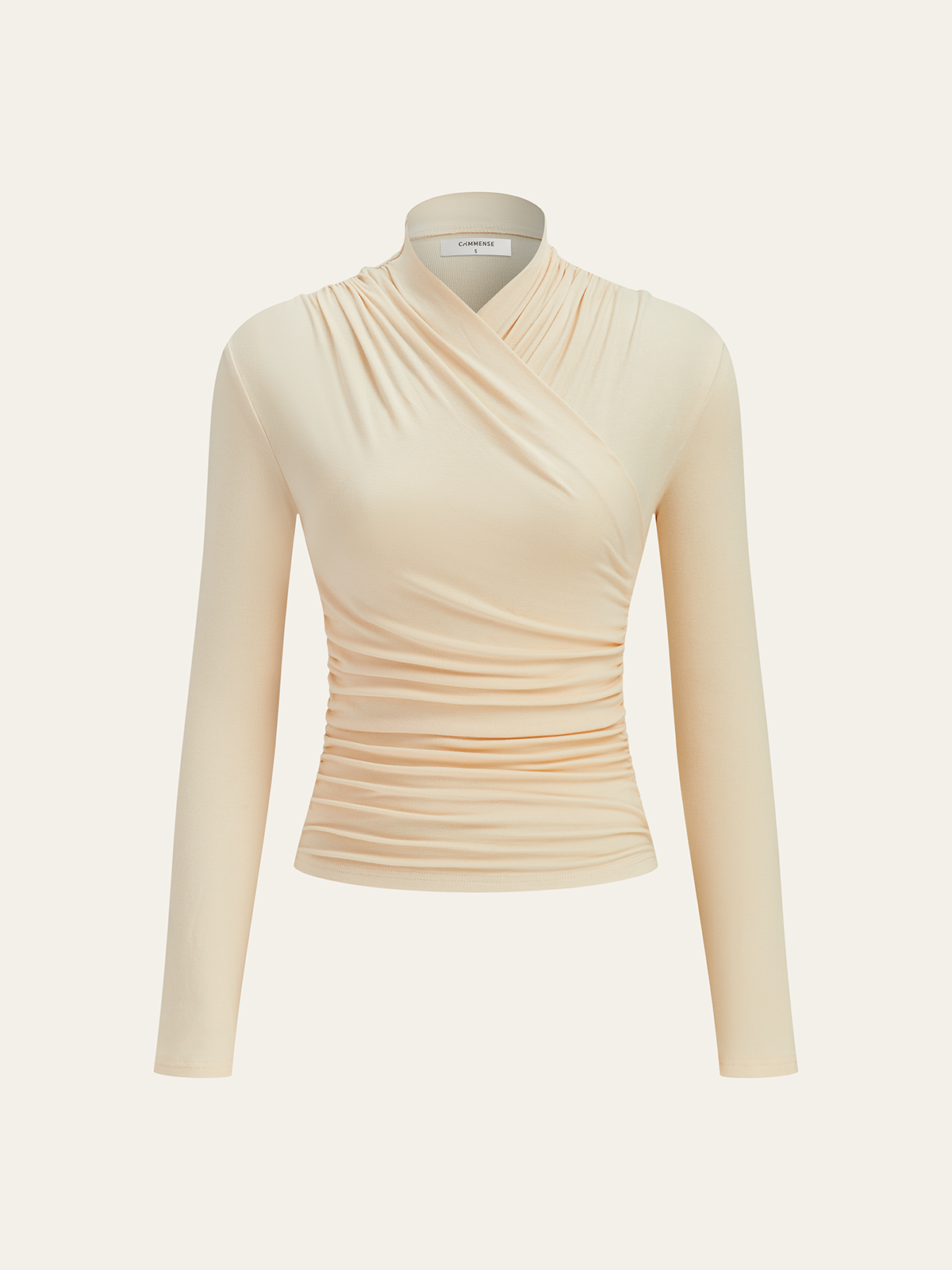 Dunia | Camiseta con Cuello Cruzado y Fruncido