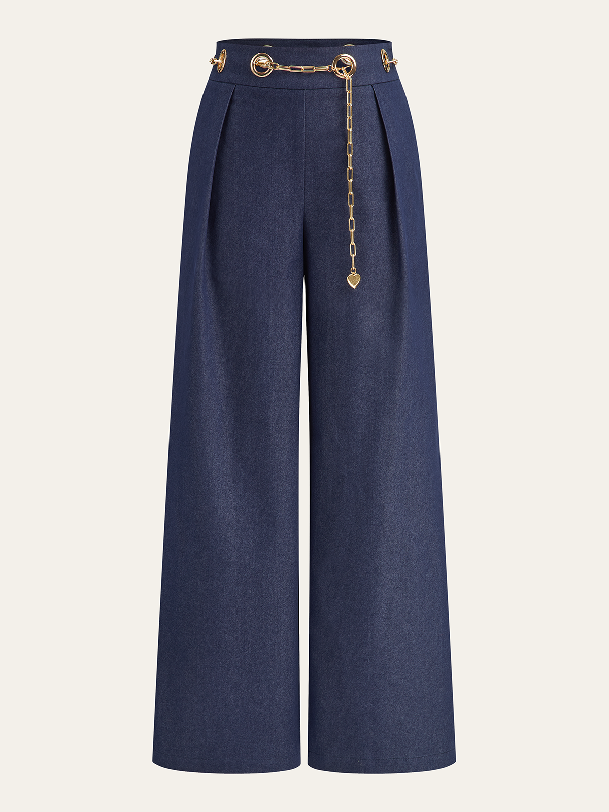 Jara | Jeans Pierna Ancha con Cadena