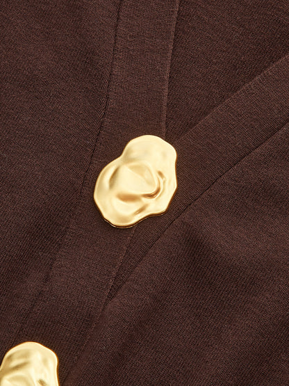 Ángeles | Jersey de Cuello en V con Detalle Metálico