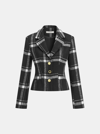 Mariana | Blazer de Cuadros con Lana
