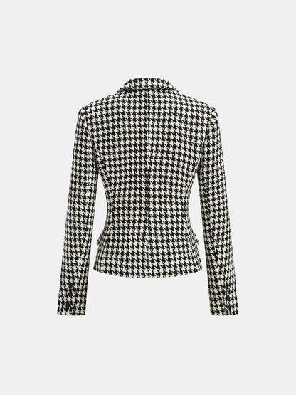 Josefina | Blazer Cruzado de Tweed Pata de Gallo