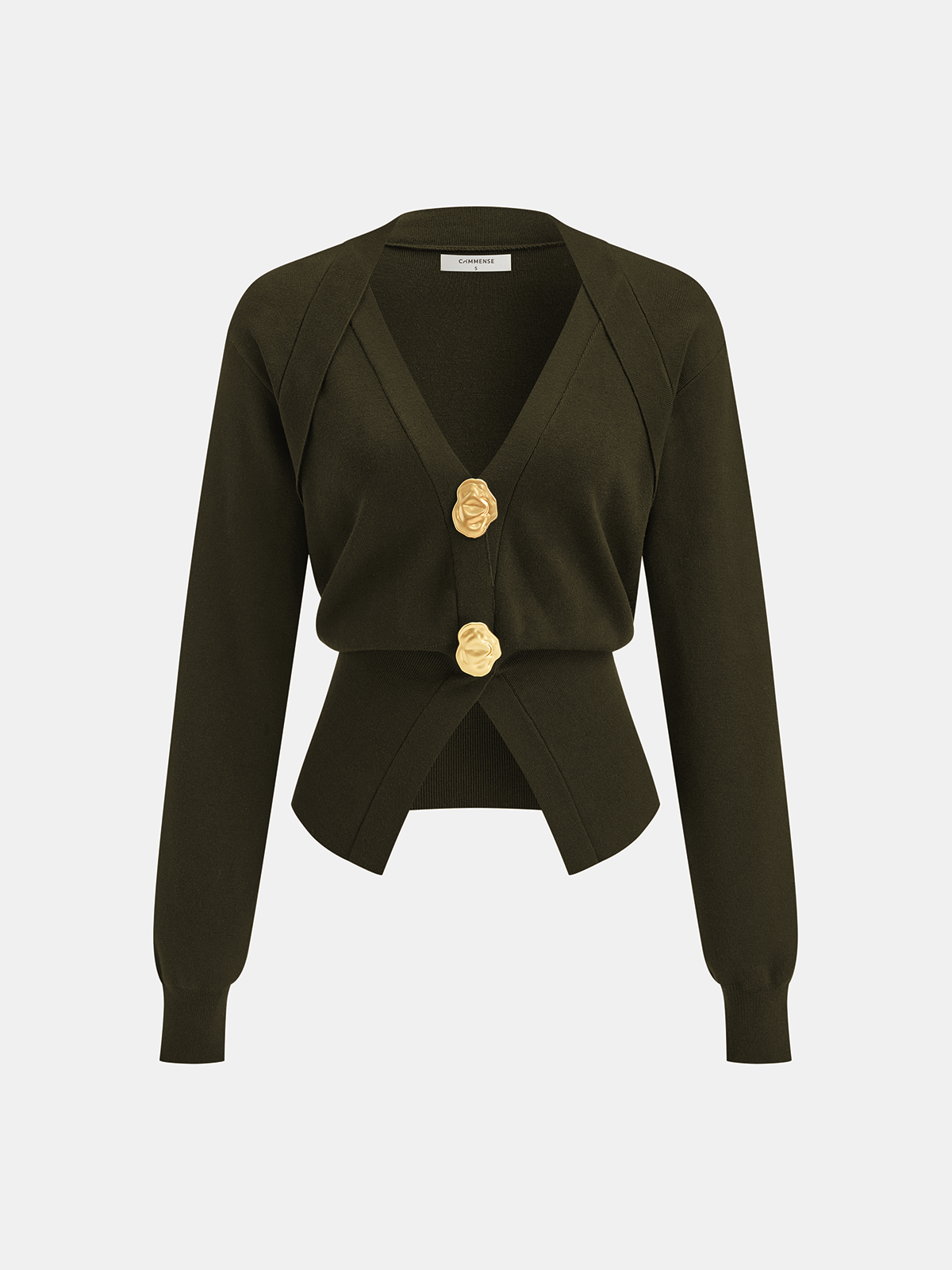 Ángeles | Jersey de Cuello en V con Detalle Metálico