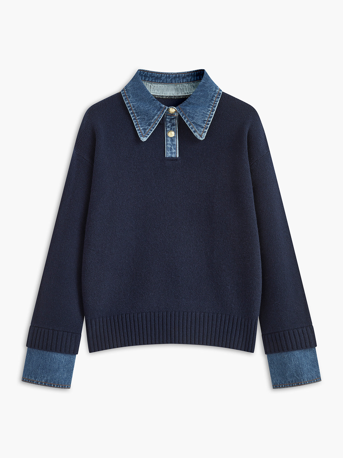 Luciana | Jersey 2 en 1 con Cuello Camisero