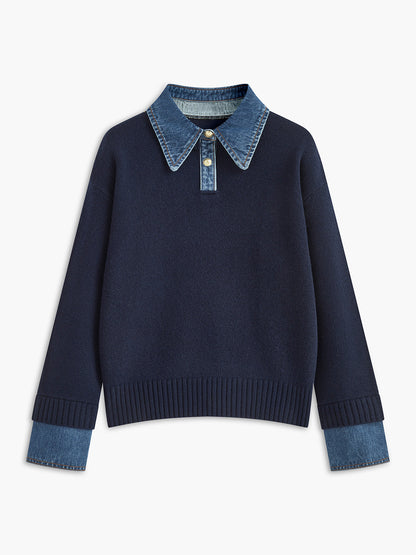 Luciana | Jersey 2 en 1 con Cuello Camisero
