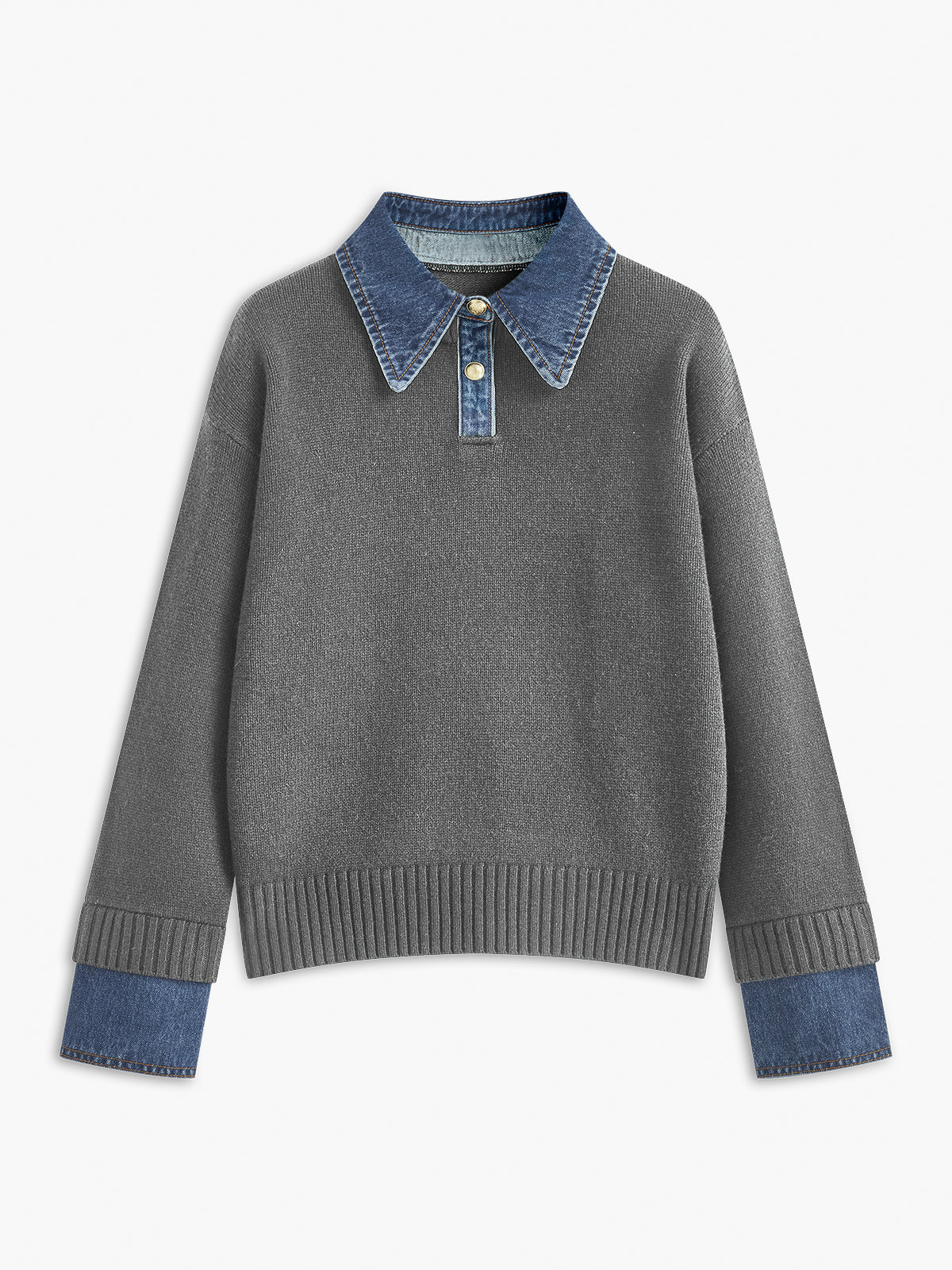 Luciana | Jersey 2 en 1 con Cuello Camisero
