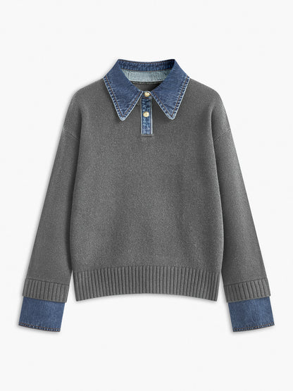 Luciana | Jersey 2 en 1 con Cuello Camisero